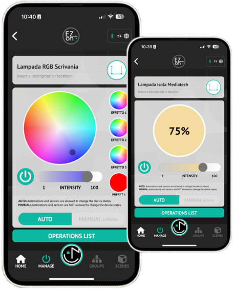 Gestisci le luci con l'App