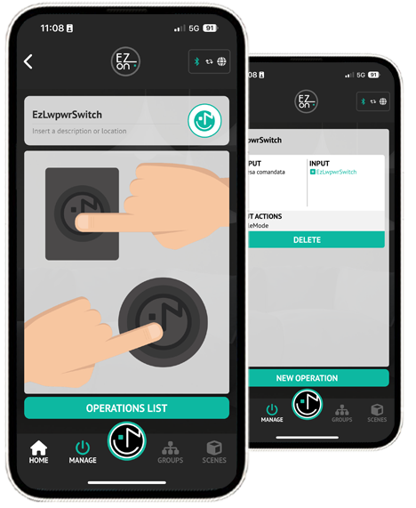 Programma i tuoi pulsanti dall'APP