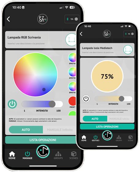 Gestisci le luci con l'App