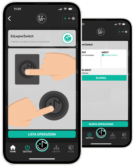 Programma i tuoi pulsanti dall'APP